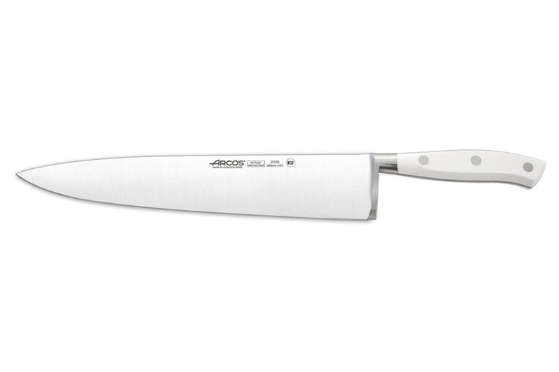 Couteau de chef forgé Riviera White Arcos lame 30cm acier NITRUM®