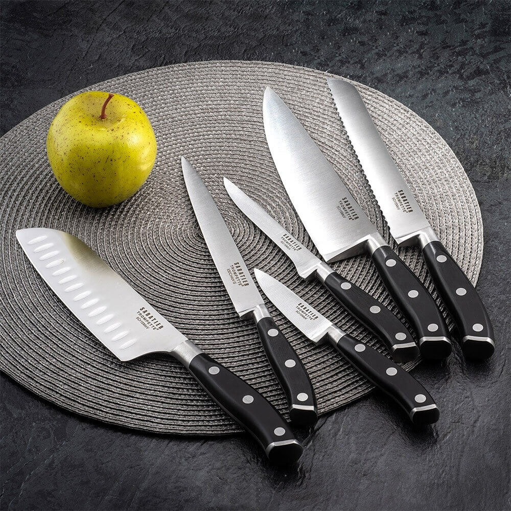 Mallette extra plate 5 couteaux de cuisine Sabatier Trompette Vulcano