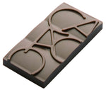 Moule pour 12 mini-tablettes de chocolat 20g cacao en PC 76 x 35mm