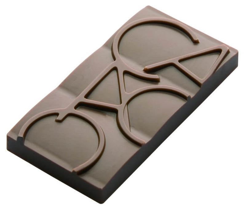 Moule pour 12 mini-tablettes de chocolat 20g cacao en PC 76 x 35mm