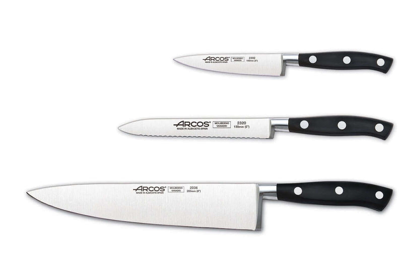 Pack essentiel 3 couteaux de cuisine Arcos Riviera