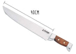 Couteau à thon Au Nain 2 mitres inox lame à dents manche kotibé - 40 cm