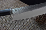 Couteau sujihiki japonais Shizu Hamono Yamato martelé 20cm manche sombre