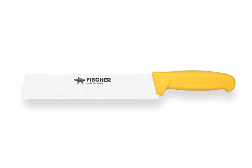 Couteau à fromage professionnel Fischer-Bargoin 25cm avec manche jaune