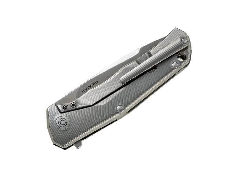 Couteau pliant LionSteel Tre manche G10 / titanium 10cm - Noir