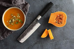 Coffret 3 couteaux Samura Blacksmith martelés : universel + santoku + nakiri