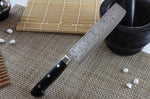Couteau usuba japonais artisanal Yoshihiro VG10 damas 33 couches 16cm
