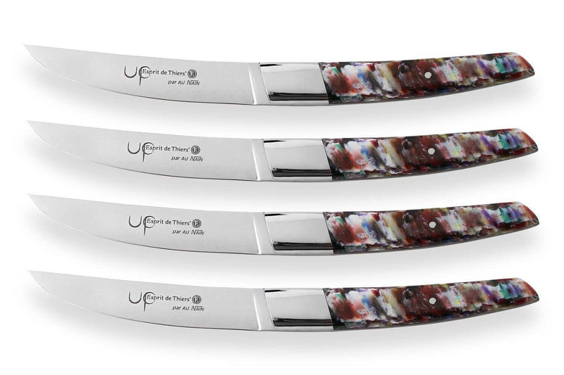 Coffret de table AU NAIN UP 4 couteaux à steak 11cm - Multicolore