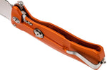 Couteau pliant LionSteel SR11 manche alu 12cm pic brise-vitre - Orange