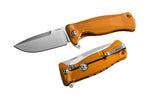 Couteau pliant LionSteel SR11 manche alu 12cm pic brise-vitre - Orange