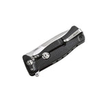 Couteau pliant LionSteel SR11 manche alu 12cm pic brise-vitre - Noir