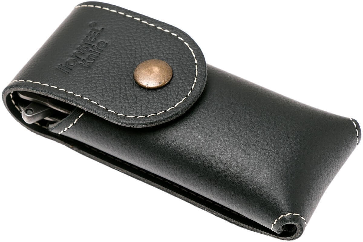 Couteau pliant LionSteel SR11 manche titanium 12cm pic brise-vitre + étui cuir