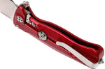 Couteau pliant LionSteel SR22 manche alu 10cm pic brise-vitre - Rouge