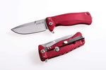 Couteau pliant LionSteel SR22 manche alu 10cm pic brise-vitre - Rouge