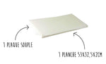1 planche à découper professionnelle 53x32x2cm + 1 plaque flexible