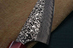 Couteau santoku japonais artisanal Yoshimi Kato 16.5cm SG2 Damascus
