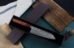 Couteau santoku japonais artisanal Yoshimi Kato 16.5cm SG2 Damascus