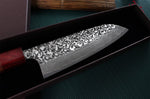 Couteau santoku japonais artisanal Yoshimi Kato 16.5cm SG2 Damascus