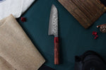 Couteau santoku japonais artisanal Yoshimi Kato 16.5cm SG2 Damascus