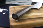 Couteau santoku japonais artisanal martelé Yu Kurosaki Shizuku 16.5cm acier SG2