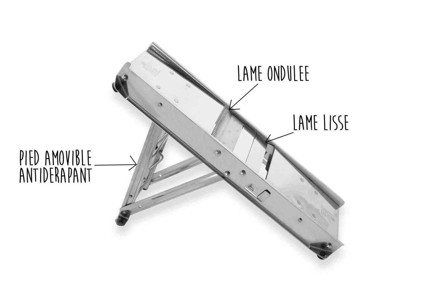 Mandoline professionnelle Bron Coucke 5 blocs effileurs + poussoir