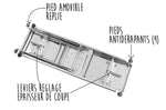 Mandoline professionnelle Bron Coucke 5 blocs effileurs + poussoir