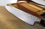 Couteau de chef japonais artisanal Takamura VG10 Tsuchime 18cm