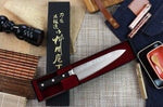 Couteau de chef japonais artisanal Takamura VG10 Tsuchime 18cm