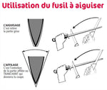Fusil à aiguiser FISCHER mèche 25cm ronde standard école hôtelière