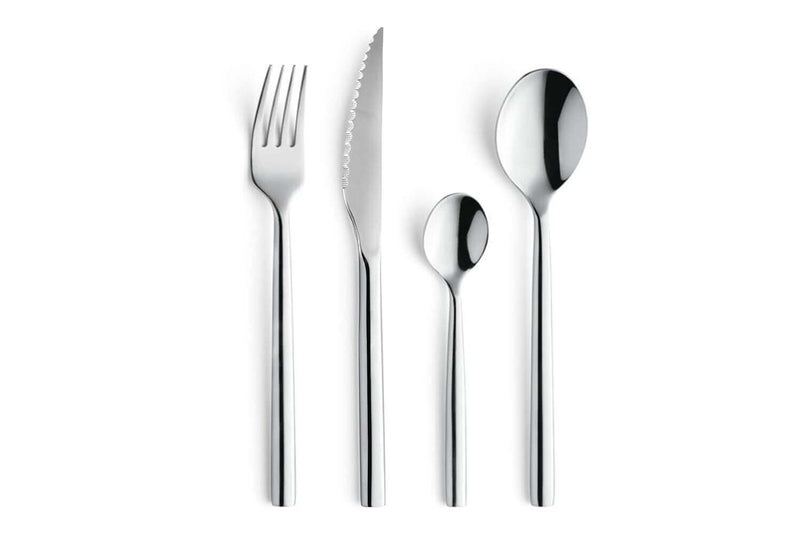Ménagère 24 couverts de table Carlito Amefa inox 18/0 couteaux à steak