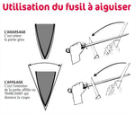 Fusil de boucher Fis'Chrom FISCHER mèche ovale 30cm grain extra fin