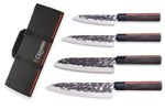 Mallette du cuisinier 4 couteaux forgés main 3 Claveles Osaka