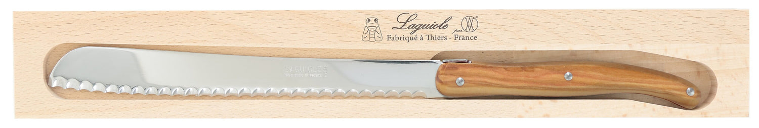 Couteau à pain Laguiole par André Verdier 17cm 100% français - Olivier