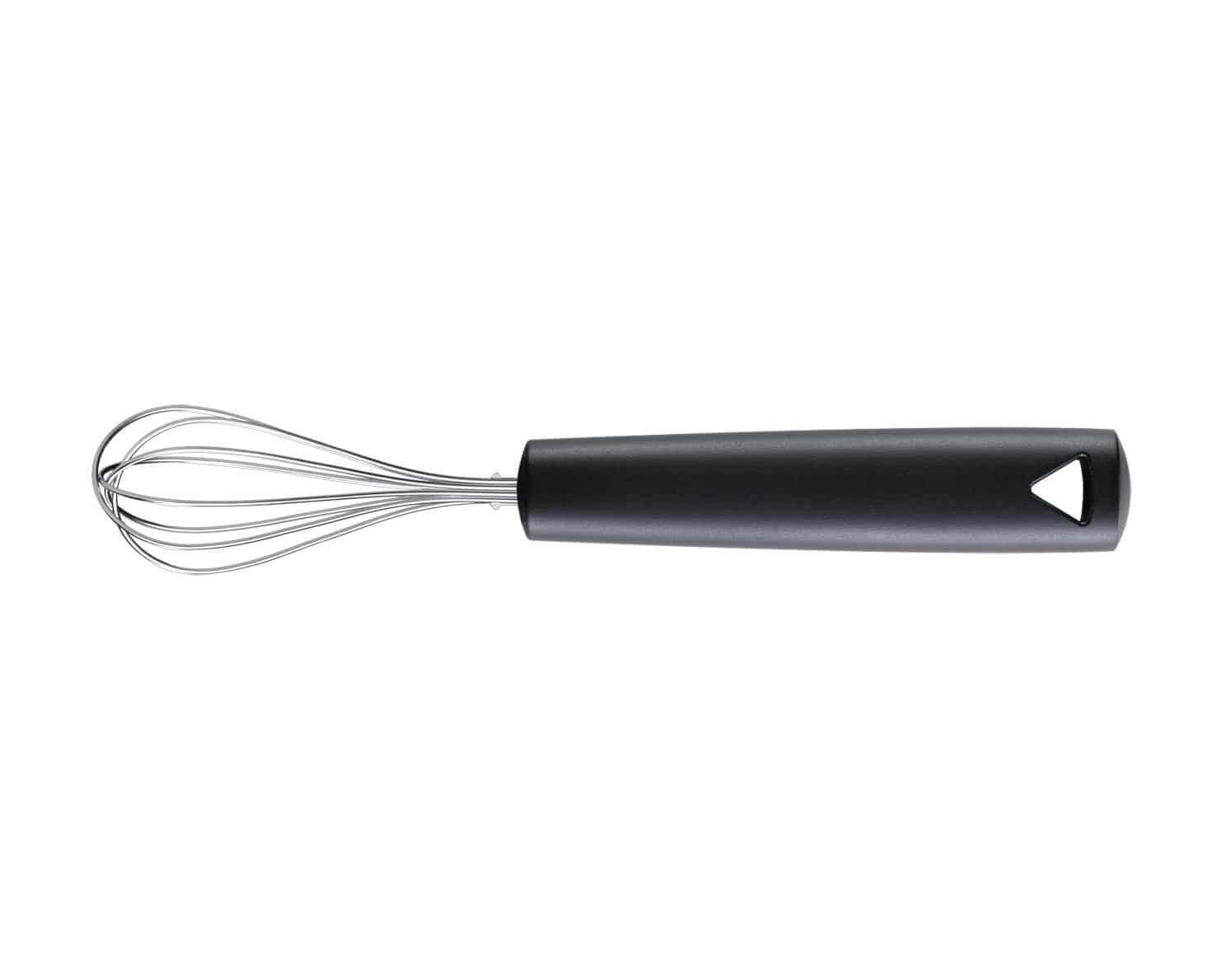 Mini fouet Triangle tête en acier inox 9cm manche en green grip