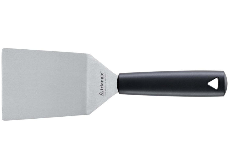Spatule professionnelle Triangle large flexible en inox coudée 28,5cm x 9cm