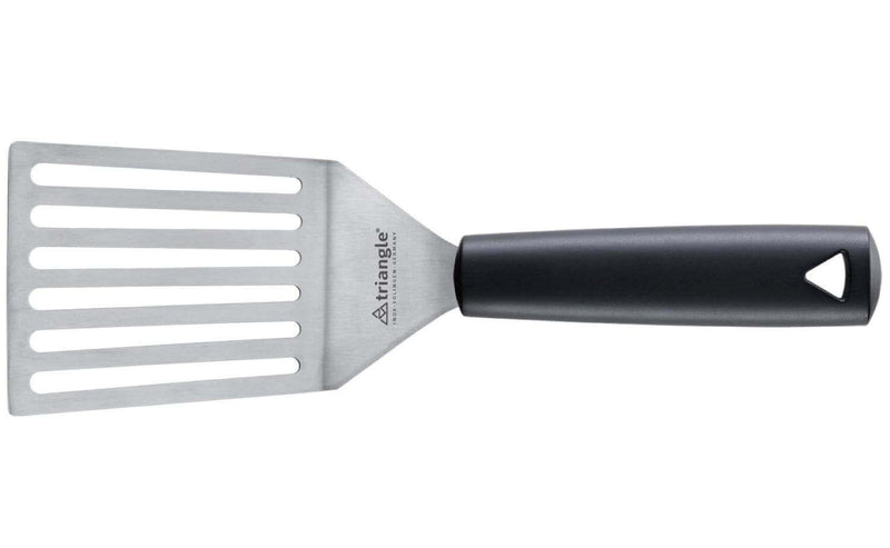 Spatule professionnelle Triangle coudée ajourée flexible en acier inoxydable 28,5cm x 9cm