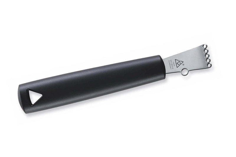 Zesteur canneleur Triangle inox manche en green grip noir