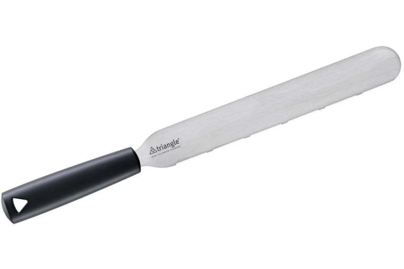 Spatule à dents Triangle inox flexible 25cm manche en green grip