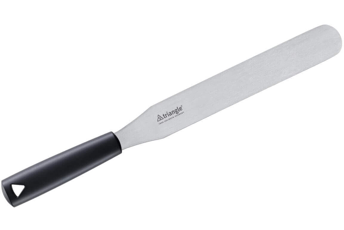 Spatule professionnelle Triangle droite et flexible manche en green grip - 25 cm
