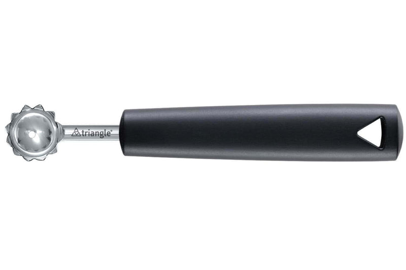 Equeuteur à tomates Triangle inox embout 2cm manche green grip