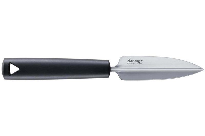 Couteau denteleur Triangle lame inox 10cm manche en green grip