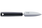 Couteau denteleur Triangle lame inox 10cm manche en green grip