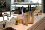 Bloc vide Artelegno Grand Prix Curve pour 10 couteaux de cuisine