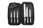 Mallette cuisine Sabatier Toque Blanche 5 couteaux fabrication française + 1 fusil