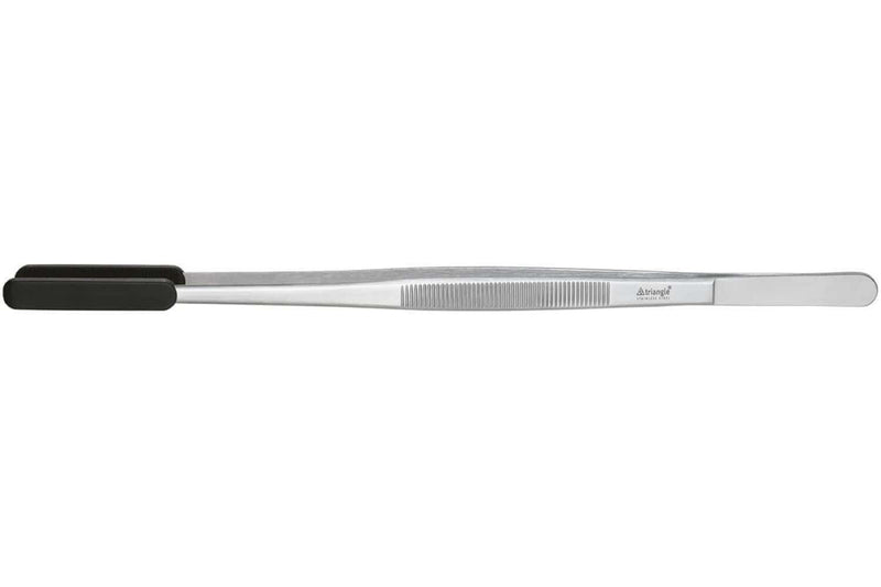 Grande pince de cuisine Triangle inox embouts silicone amovibles - 30 cm