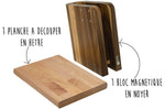 Bloc vide Artelegno Grand Prix pour 6 couteaux de cuisine + 1 planche à découper - Noyer