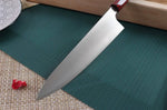 Couteau de chef japonais artisanal Kei Kobayashi SG2 Heptagone 24cm