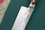 Couteau santoku japonais artisanal Masutani 16.5cm martelé