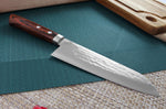 Couteau santoku japonais artisanal Masutani 16.5cm martelé