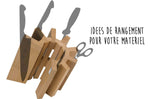 Bloc vide Artelegno Pisa bois de hêtre pour 8 couteaux de cuisine